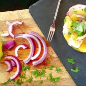 Ensalada de pulpo con vinagreta de mango - Paso 2
