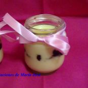 Vasitos de vainilla y mermelada