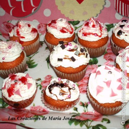 Cupcakes de galleta y vainilla