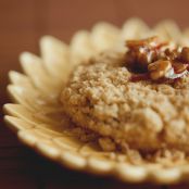 Crumble de nueces y pera