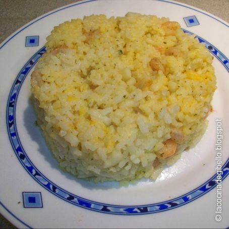 Arroz con gambas y sepia