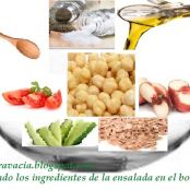 Ensalada de garbanzos con nectarina plana - Paso 2