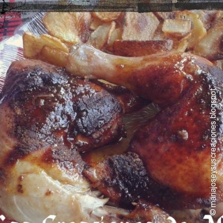 Muslos de pollo con miel al horno