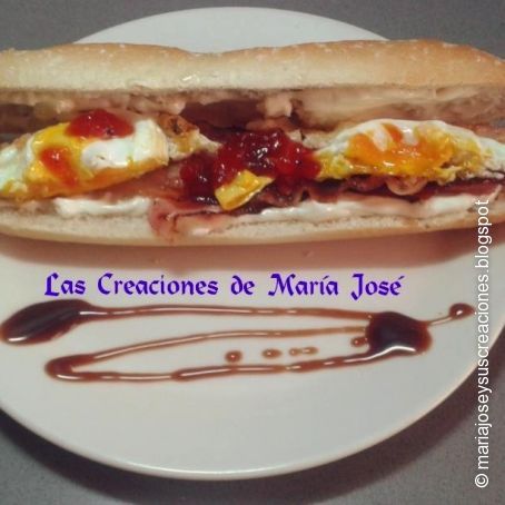 Bocata de bacon y mermelada de pimientos