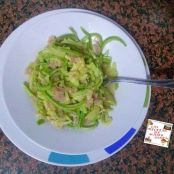 Calabacin al  ajillo con jamón de york