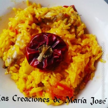Arroz con pollo y ñora
