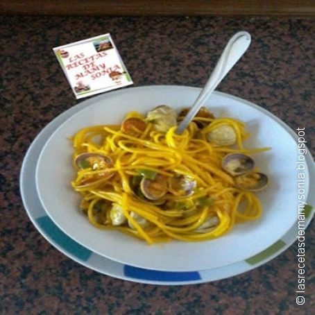 Espaguetis con almejas a mi estilo