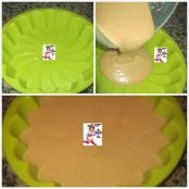 Tarta de cacahuetes rellena y cubierta de crema - Paso 2