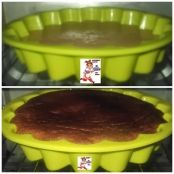 Tarta de cacahuetes rellena y cubierta de crema - Paso 3