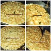 Receta de tortilla de patatas con cebolla y pimientos - Paso 2