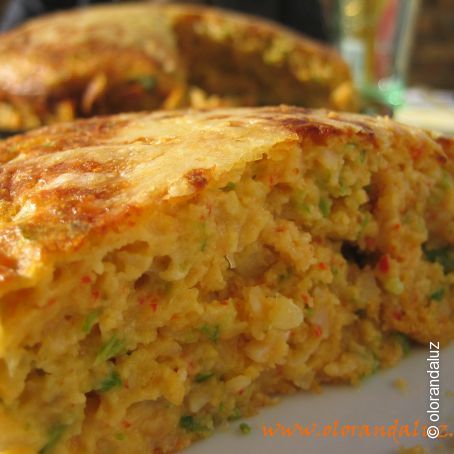 Pastel de verduras, jamón y queso