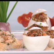 HUEVOS RELLENOS DE CHAMPIÑONES