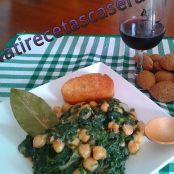 Receta de espinacas con garbanzos