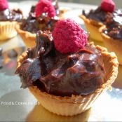 Tartaletas caseras con ganache de chocolate negro y frambuesas (Thermomix y Tradicional)