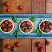 Tartaletas de fresas y chocolate