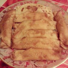 Rollo de rulo de cabra al pimiento