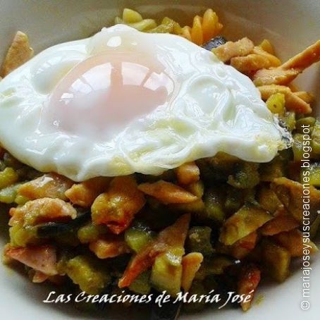 Salteado de berenjena y lomo