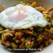 Salteado de berenjena y lomo