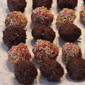 Trufas de chocolate negro