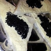 Canapes de salmón con caviar - Paso 1
