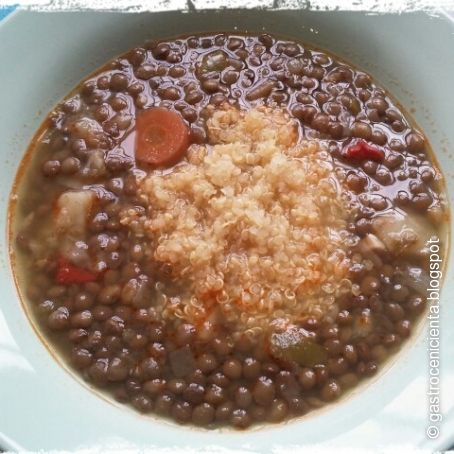 Lentejas Guisadas con Quinoa