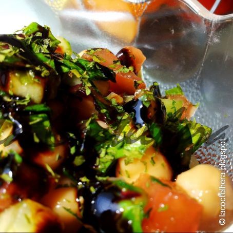 Cóctel de garbanzos marinados