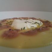 Puré de patatas con salsa de paté y huevo escalfado - Paso 3