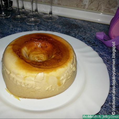 Flan de magdalenas