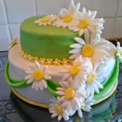 Tarta de cascada de margaritas