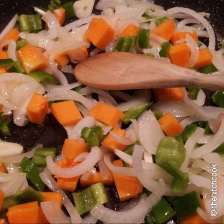 BACA-TOUILLE: Migas de bacalao con pisto