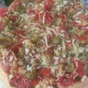 Pizza con torta de pan