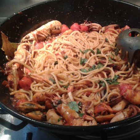 spaguettis frutti di mare