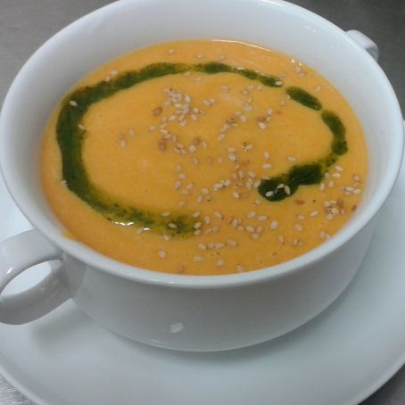 crema de zanahoria y naranja