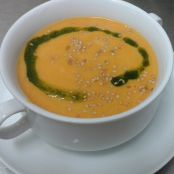 crema de zanahoria y naranja