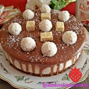 Tarta de natillas de coco con baño de chocolate