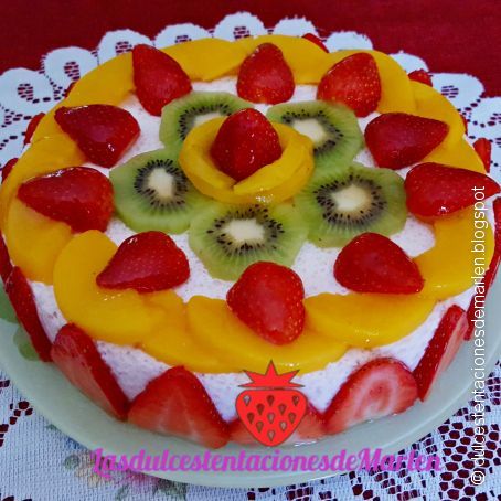 Tarta de fruta y yogur