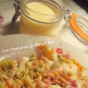 Ensalada de pasta con mayonesa de naranja