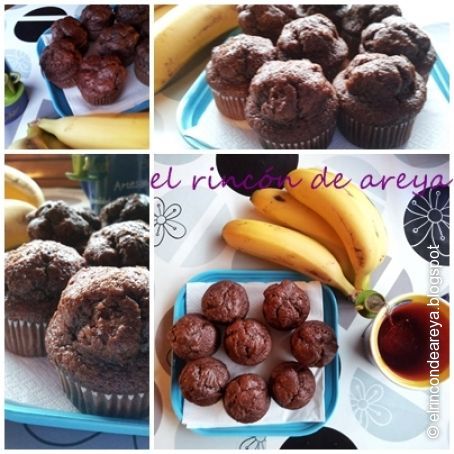 Muffins de vainilla y chocolate