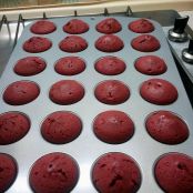 Mini cupcakes de terciopelo rojo - Paso 2