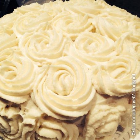 Tarta rosas de manga