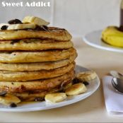 Pancakes (tortitas) de plátano y chocolate