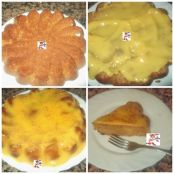 Tarta de cacahuetes rellena y cubierta de crema - Paso 4