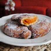 Pestiños rellenos de crema de naranja