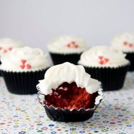 Cupcakes de Red Velvet con glaseado 