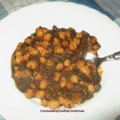 Garbanzos con espinacas en mi olla Erika/Juanita