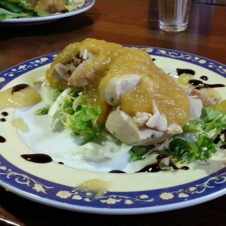 pollo con mermelada de manzana