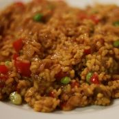 Arroz con verduras y setas