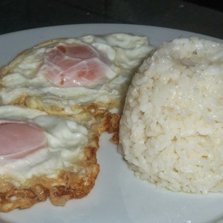 Arroz Blanco con Huevos Fritos