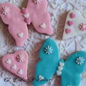 Galletas navideñas decoradas con fondant - Paso 1