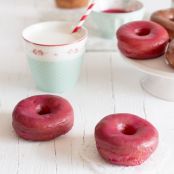 Donuts con glaseado de frambuesa